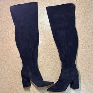 Charles By Charles David Blue Over the Knee Boots